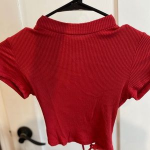 Red crop top